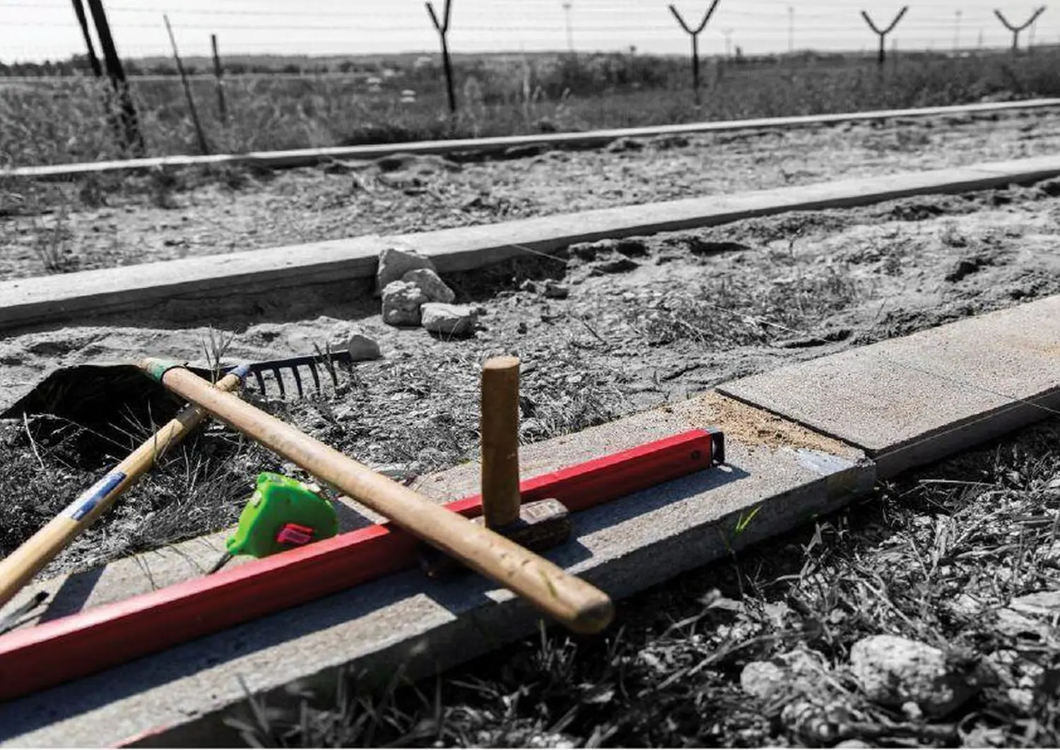 KOPF - Containerboxen - Vorbereitung des Fundaments